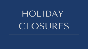 Holiday Closures 2