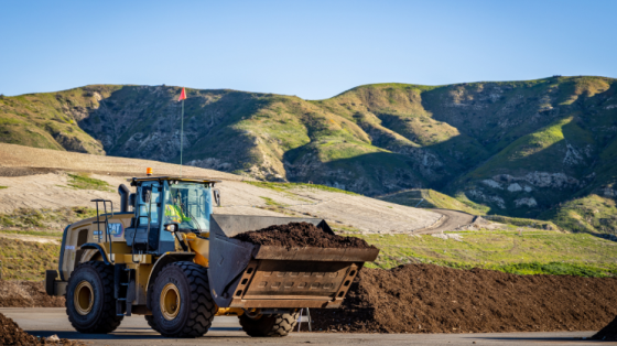 Compost in loader