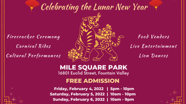 Photo of invitation to 2022 Tet Festival, picture of Tiger.