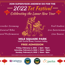 Photo of invitation to 2022 Tet Festival, picture of Tiger.