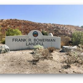Front entrance sign at Frank R. Bowerman Landfill.