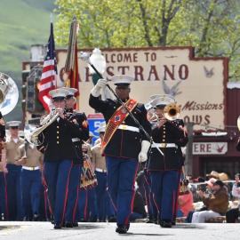 Marine Band performing at Swallows Day Parade
