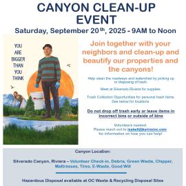 Silverado Canyon Clean Up Event Flyer