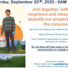 Silverado Canyon Clean Up Event Flyer