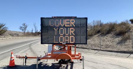 Cover Your Load digital signboard