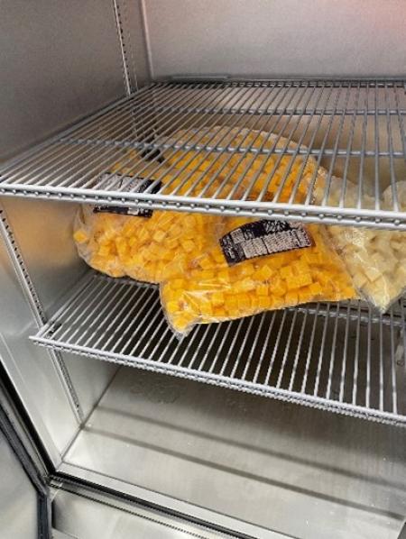  Bags of cheese, refrigeration contents donated by airport vendors.