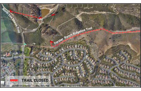 Map of trail closure