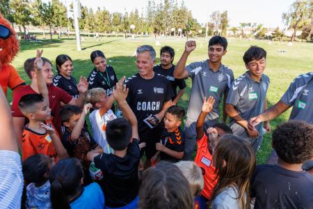 players on soccer field